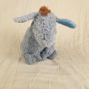 Disney Baby Winnie the Pooh Eeyore‎ Plush Blue Grey Stuffed Animal 2017 Ribbon